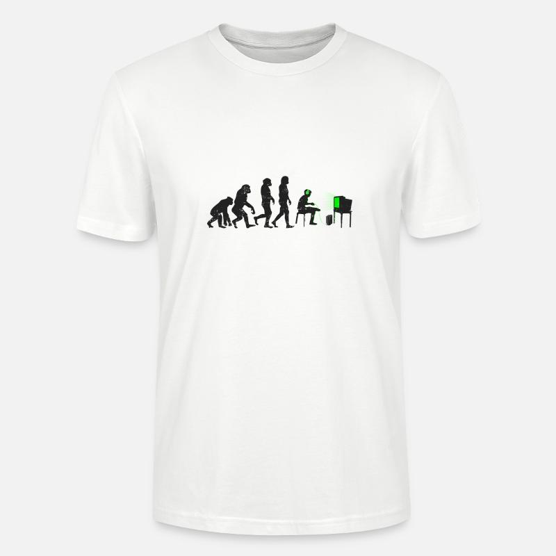 Evolution de l'évolution des joueurs - T-shirt bio CRAFTER Stanley Stella Unisexe - blanc