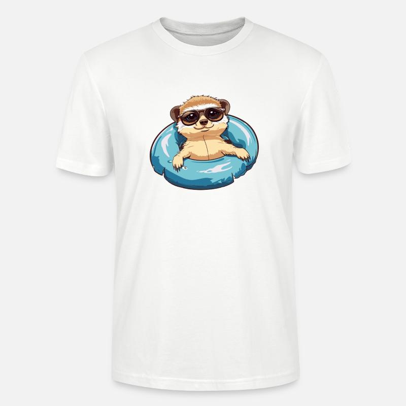 Suricate Bande Dessinée Cool - T-shirt bio CRAFTER Stanley Stella Unisexe - blanc