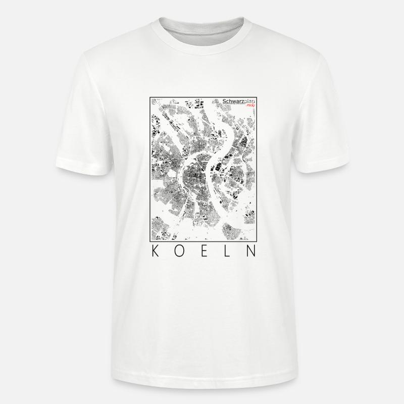 Schéma noir de Cologne - T-shirt bio CRAFTER Stanley Stella Unisexe - blanc