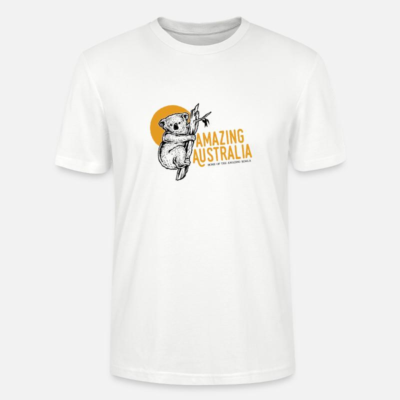 Koala - Australie - T-shirt bio CRAFTER Stanley Stella Unisexe - blanc