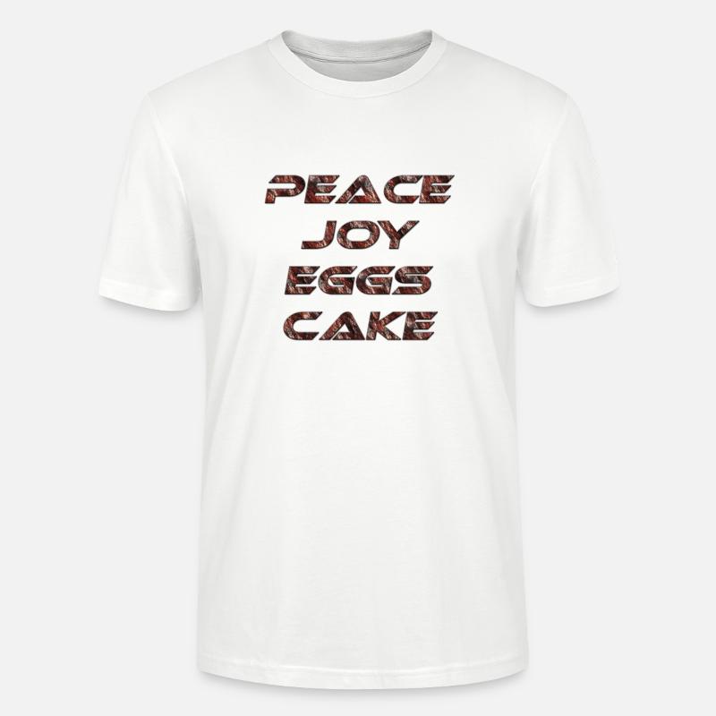 Peace Joy Eggscake Rost - Stanley/Stella Unisex Bio-T-Shirt CRAFTER - Weiß