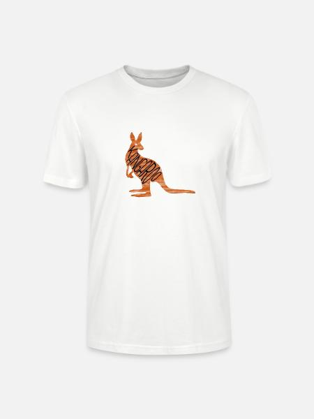 Kangaroo - Australia - Geschenkidee - Tshirt - Stanley/Stella Unisex Bio-T-Shirt CRAFTER - Weiß