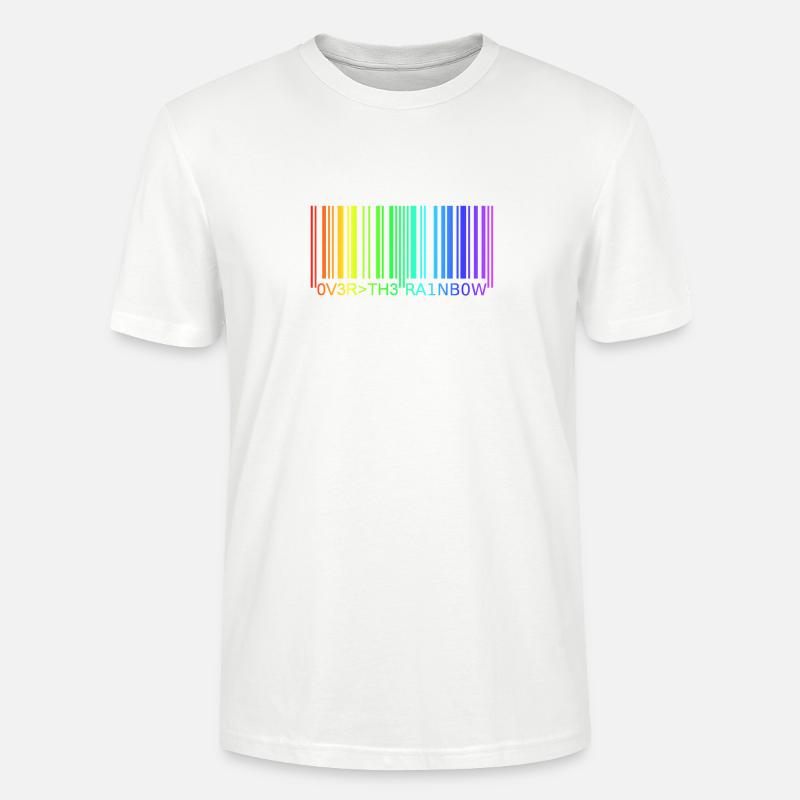 Barcode Regenbogen - Stanley/Stella Unisex Bio-T-Shirt CRAFTER - Weiß