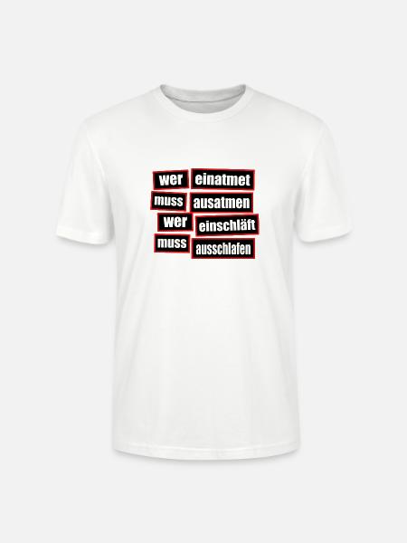 Spruch Schlafmütze - Stanley/Stella Unisex Bio-T-Shirt CRAFTER - Weiß