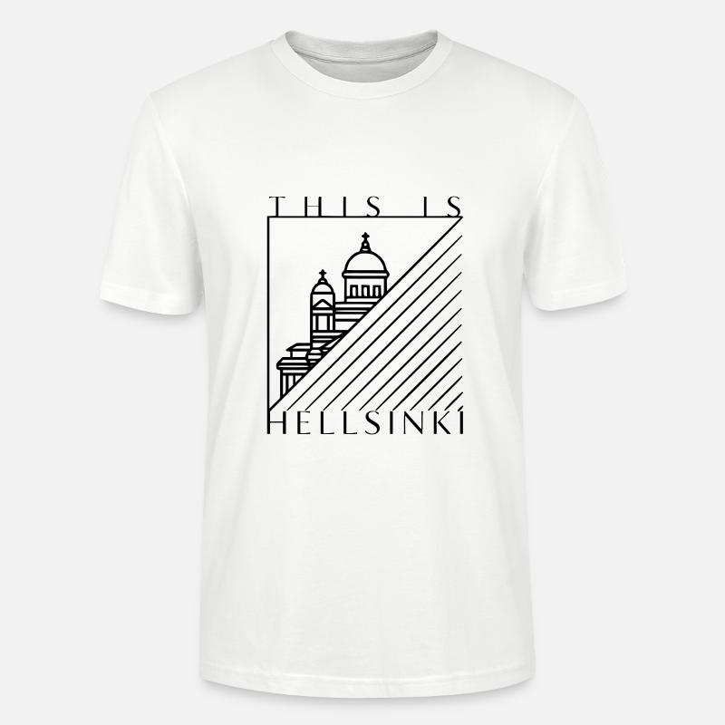 THIS IS HELLSINKI black - Stanley/Stella CRAFTER Unisex Organic T-Shirt - white