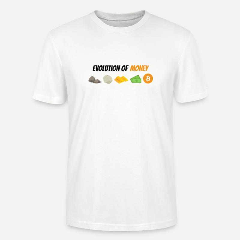 Evolution des Geldes - Stanley/Stella Unisex Bio-T-Shirt CRAFTER - Weiß