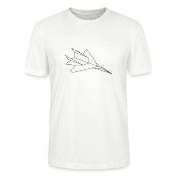 avion en papier - T-shirt bio CRAFTER Stanley Stella Unisexe - blanc - Devant - Alina (178cm) & Michal (187cm)