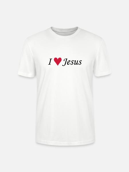 I love Jesus EN - Stanley/Stella CRAFTER Unisex Organic T-Shirt - white