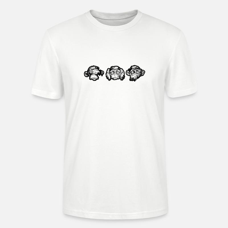 Die drei Affen - Stanley/Stella Unisex Bio-T-Shirt CRAFTER - Weiß