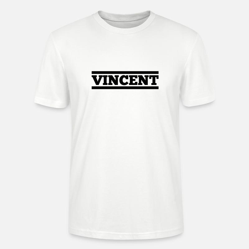 Vincent cadeau anniversaire noel - T-shirt bio CRAFTER Stanley Stella Unisexe - blanc