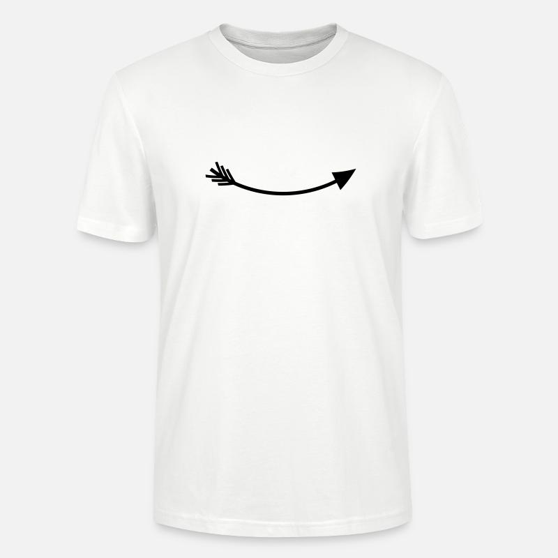 Flèche droite - T-shirt bio CRAFTER Stanley Stella Unisexe - blanc