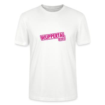 Wuppertal 0202 Vorwahl - Stanley/Stella Unisex Bio-T-Shirt CRAFTER - Weiß - Vorne - Alina (178cm) & Michal (187cm)