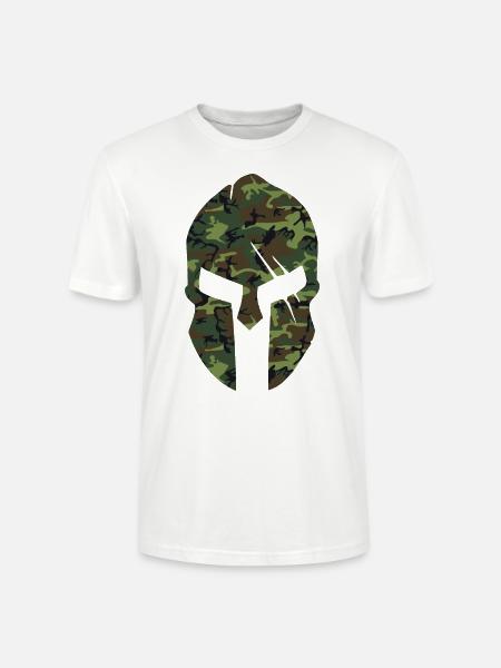 spartan helmet camouflage - Stanley/Stella Unisex Bio-T-Shirt CRAFTER - Weiß