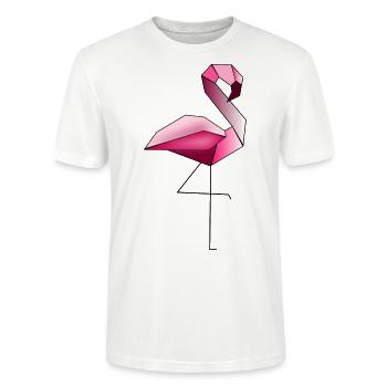flamant - T-shirt bio CRAFTER Stanley Stella Unisexe - blanc - Devant - Alina (178cm) & Michal (187cm)
