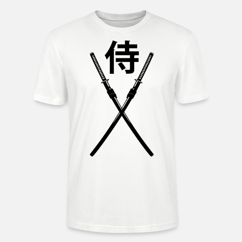 Schwert - Samurai - Stanley/Stella Unisex Bio-T-Shirt CRAFTER - Weiß