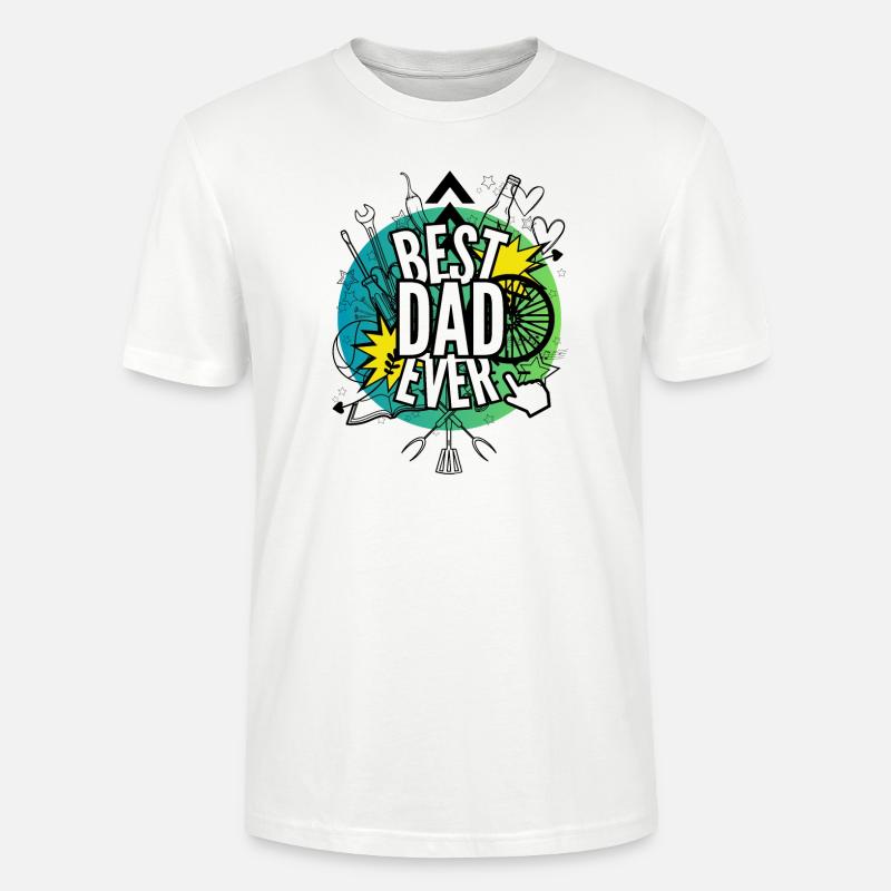 Bester Papa aller Zeiten - Stanley/Stella Unisex Bio-T-Shirt CRAFTER - Weiß