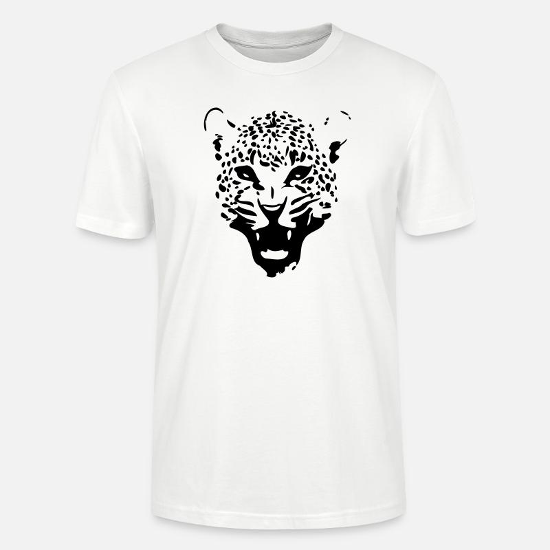 Léopard - T-shirt bio CRAFTER Stanley Stella Unisexe - blanc