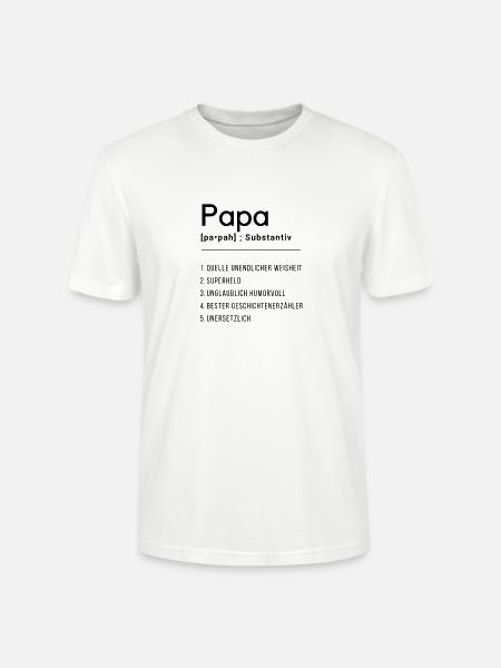 Definition "Papa" - Stanley/Stella Unisex Bio-T-Shirt CRAFTER - Weiß