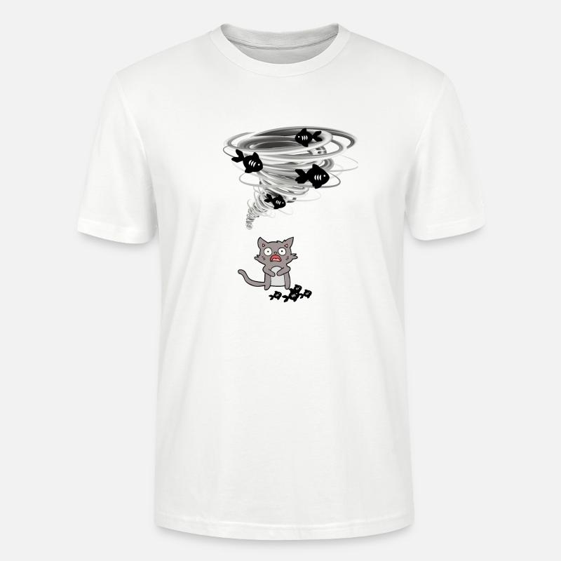 Tornado nimmt Katzenfische - Stanley/Stella Unisex Bio-T-Shirt CRAFTER - Weiß