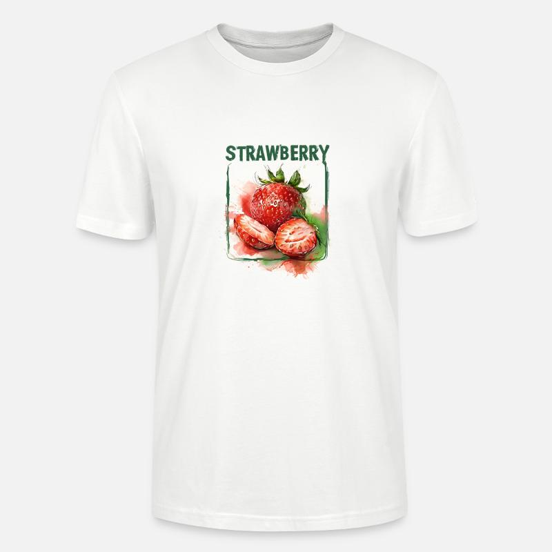 Erdbeere Frucht lecker Geschenk - Stanley/Stella Unisex Bio-T-Shirt CRAFTER - Weiß
