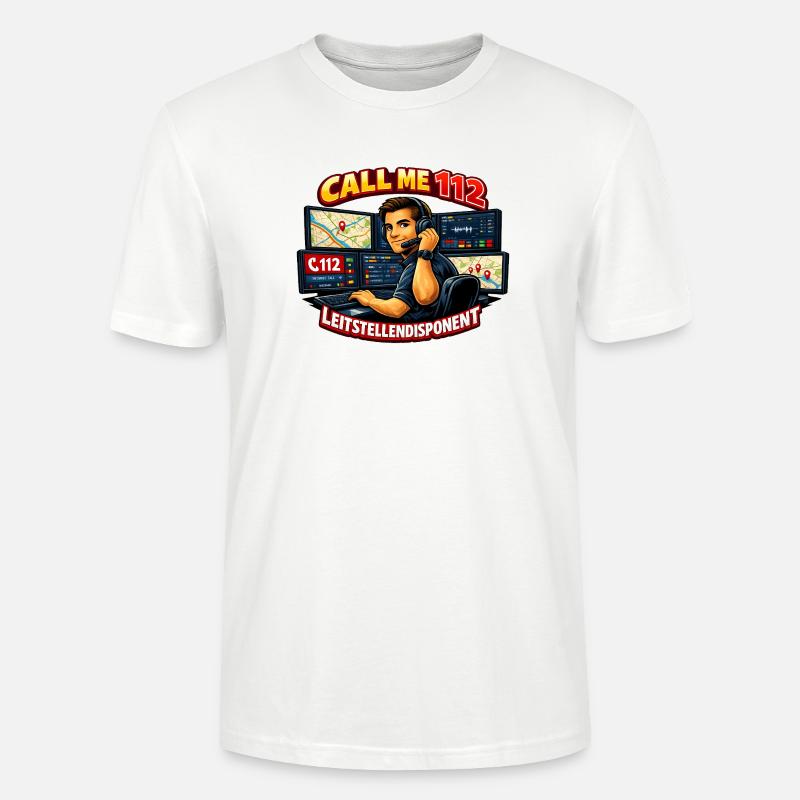 Call Me 112 Leitstellendisponent - Stanley/Stella Unisex Bio-T-Shirt CRAFTER - Weiß