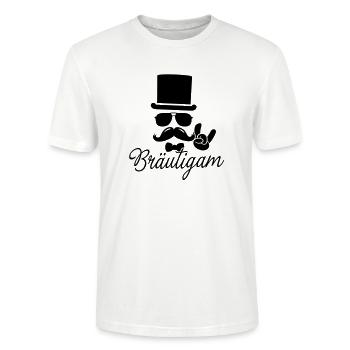 Groom Bräutigam bachelor Hochzeit stag polterabend - Stanley/Stella Unisex Bio-T-Shirt CRAFTER - Weiß - Vorne - Alina (178cm) & Michal (187cm)