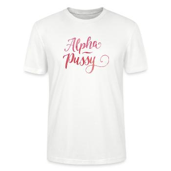 Pussy alpha - T-shirt bio CRAFTER Stanley Stella Unisexe - blanc - Devant - Alina (178cm) & Michal (187cm)