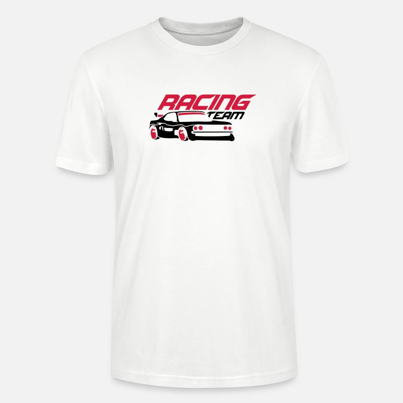 Voiture de l'équipe de course - T-shirt bio CRAFTER Stanley Stella Unisexe - blanc