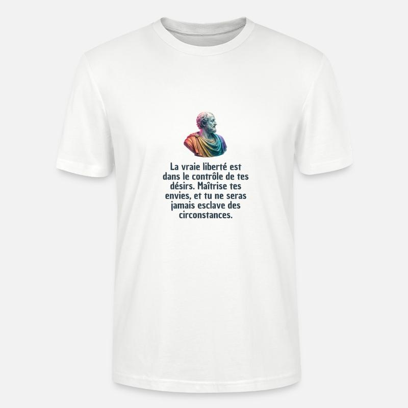 T-shirts Stoïcisme : L'inspiration à portée de soi - T-shirt bio CRAFTER Stanley Stella Unisexe - blanc