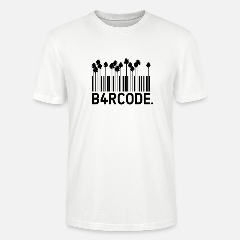 B4RCODE. Palm trees black - Stanley/Stella Unisex Bio-T-Shirt CRAFTER - Weiß