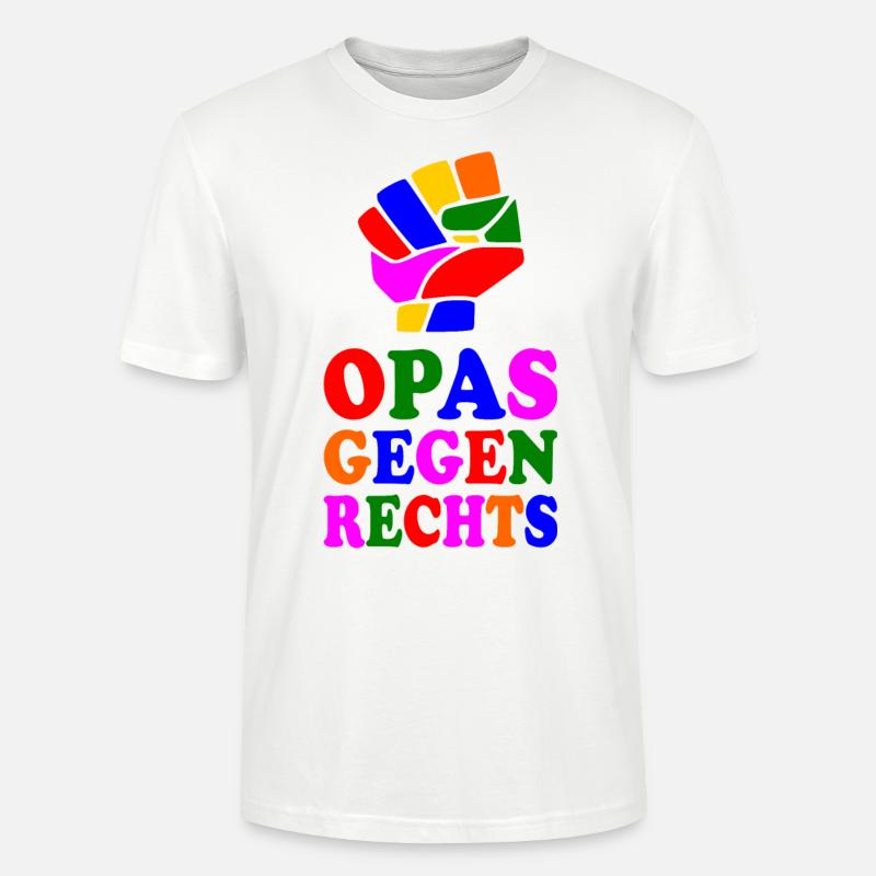 Opas gegen rechts - Stanley/Stella Unisex Bio-T-Shirt CRAFTER - Weiß