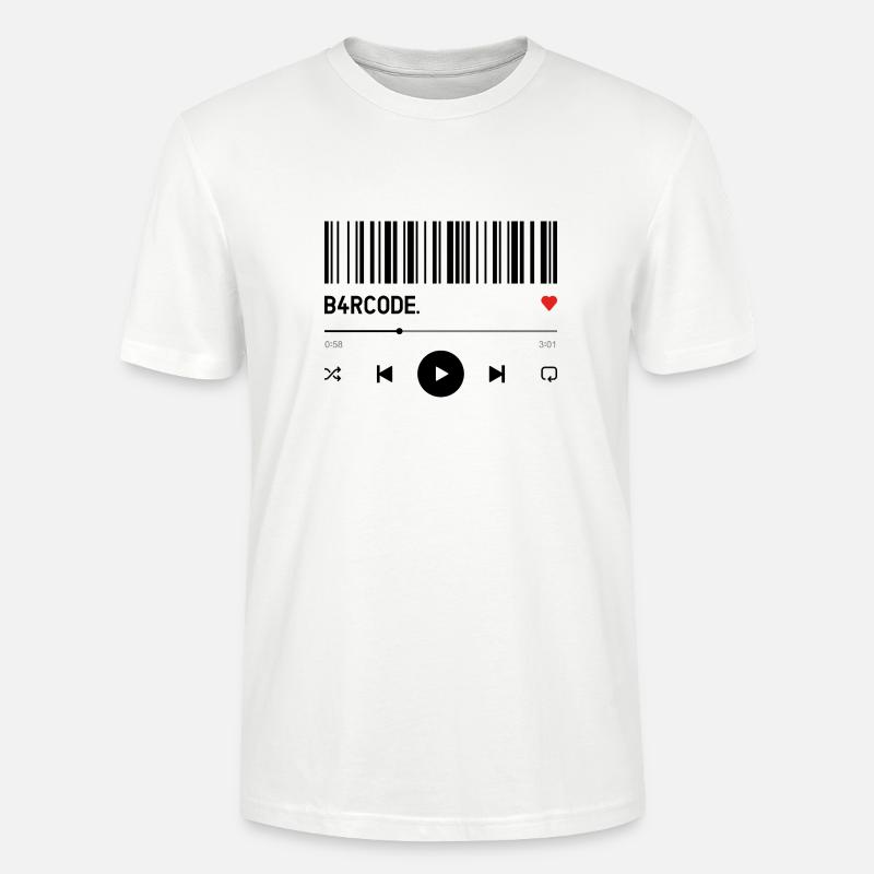B4RCODE. Chanson noire - T-shirt bio CRAFTER Stanley Stella Unisexe - blanc