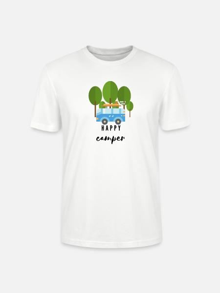 happy camper - road trip - - Stanley/Stella CRAFTER Unisex Organic T-Shirt - white
