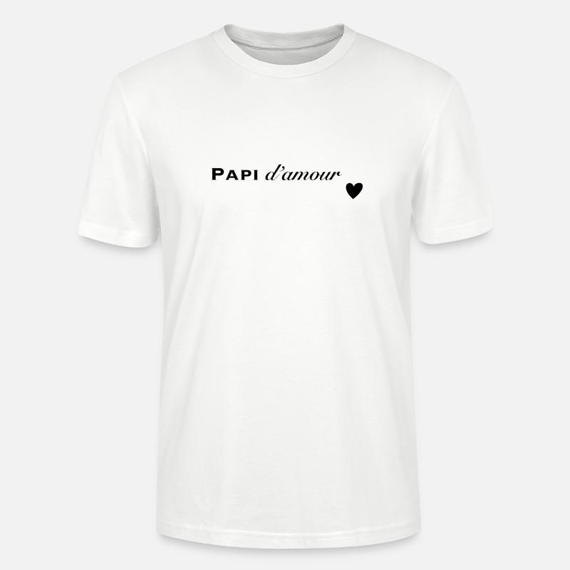 Papi d’amour - T-shirt bio CRAFTER Stanley Stella Unisexe - blanc