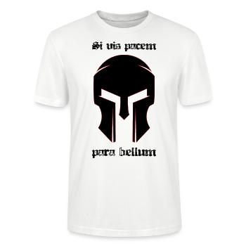 Si vis pacem para bellum - Stanley/Stella Unisex Bio-T-Shirt CRAFTER - Weiß - Vorne - Alina (178cm) & Michal (187cm)