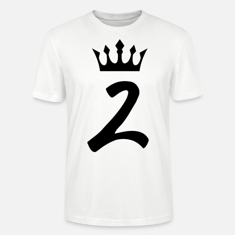 2 Couronne de numéros - T-shirt bio CRAFTER Stanley Stella Unisexe - blanc