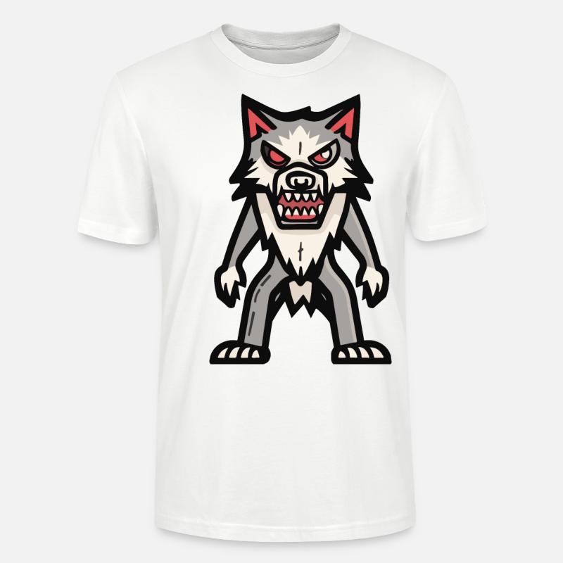 Wolf Halloween Comic - Stanley/Stella Unisex Bio-T-Shirt CRAFTER - Weiß