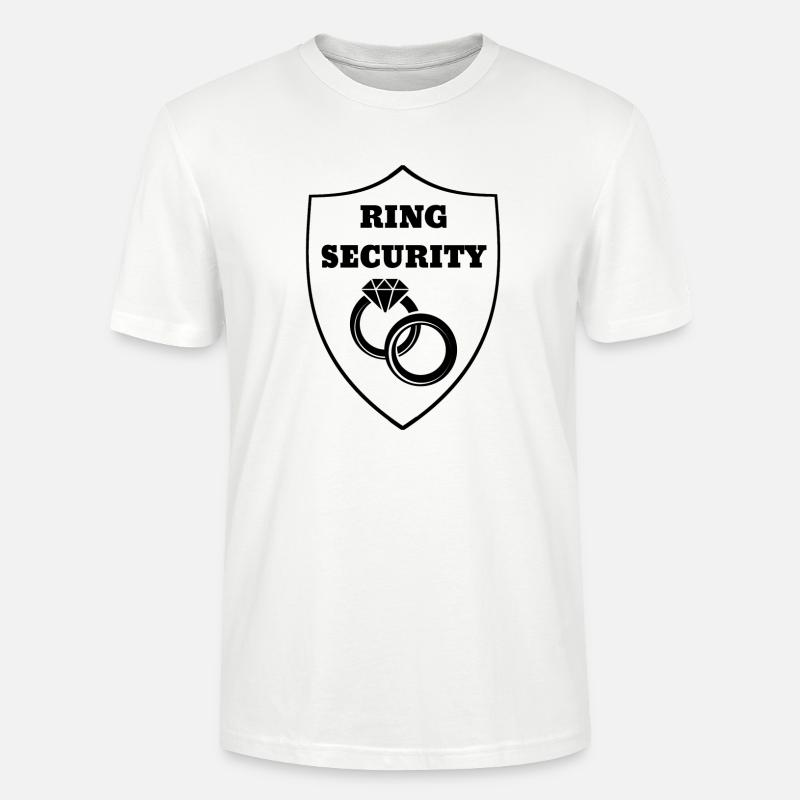 Ring Security JGA Junggesellenabschied Geschenk - Stanley/Stella Unisex Bio-T-Shirt CRAFTER - Weiß
