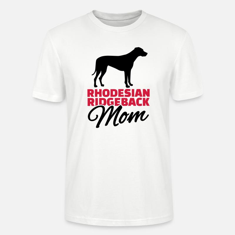 Rhodesian Ridgeback Mom - T-shirt bio CRAFTER Stanley Stella Unisexe - blanc
