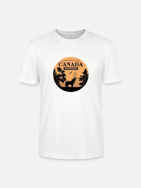 Canada - Wolf - Stanley/Stella Unisex Bio-T-Shirt CRAFTER - Weiß