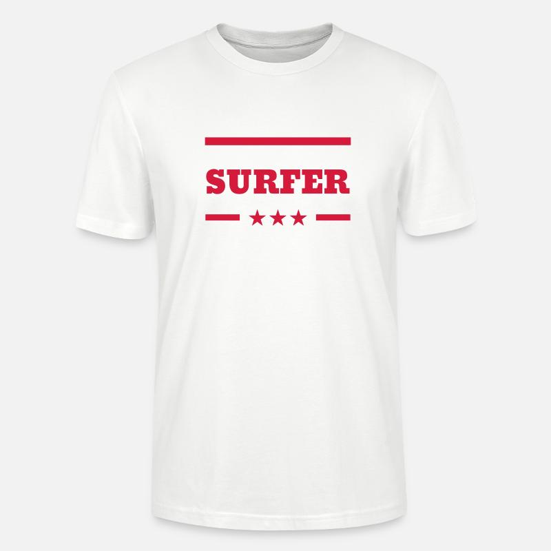 surf / surfeur / surfer / plage - T-shirt bio CRAFTER Stanley Stella Unisexe - blanc