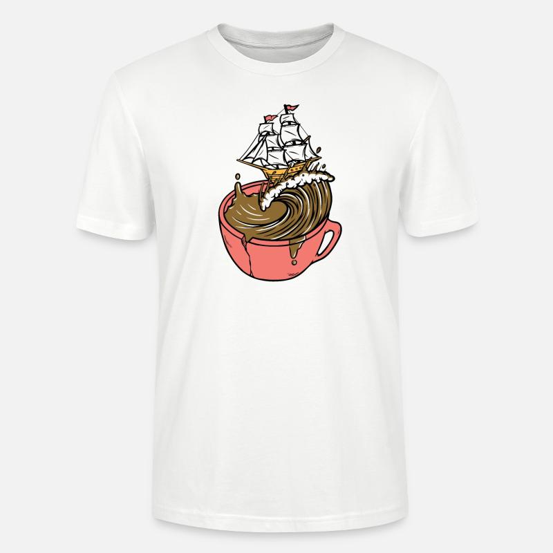 Mer de café - T-shirt bio CRAFTER Stanley Stella Unisexe - blanc