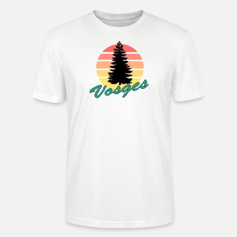 Vosges Sapin couché Soleil - T-shirt bio CRAFTER Stanley Stella Unisexe - blanc