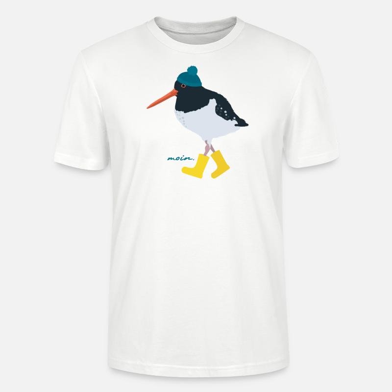 Austernfischer mit Gummistiefeln moin - Stanley/Stella Unisex Bio-T-Shirt CRAFTER - Weiß