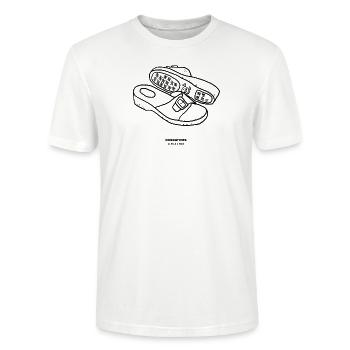 NONNATIVES-TERLIKS - Stanley/Stella Unisex Bio-T-Shirt CRAFTER - Weiß - Vorne - Alina (178cm) & Michal (187cm)