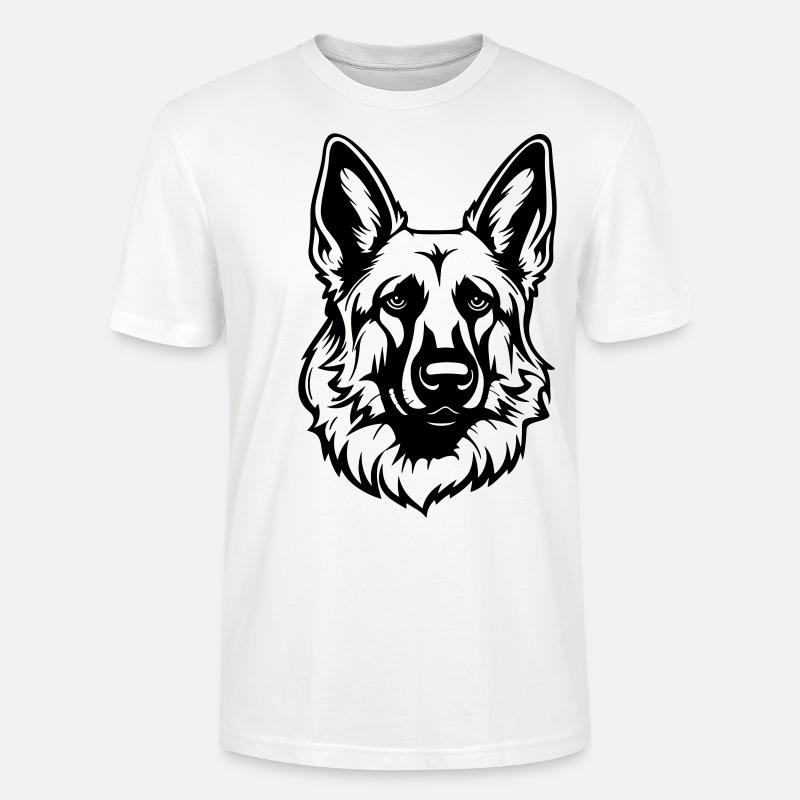 Schäferhund Hund Kopf - Stanley/Stella Unisex Bio-T-Shirt CRAFTER - Weiß