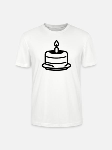 Birthday cake - Stanley/Stella CRAFTER Unisex Organic T-Shirt - white
