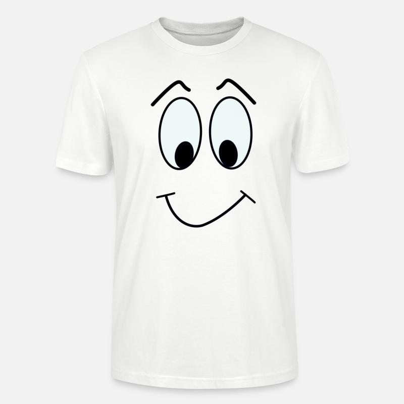 COMIC GESICHT 3 - Stanley/Stella Unisex Bio-T-Shirt CRAFTER - Weiß