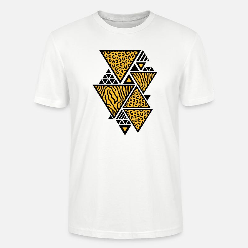 Modèle de Triangle (Tiger / Leopard) - T-shirt bio CRAFTER Stanley Stella Unisexe - blanc