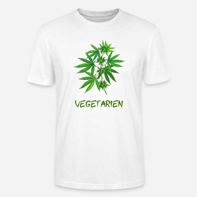 vegetarisches Cannabis - Stanley/Stella Unisex Bio-T-Shirt CRAFTER - Weiß